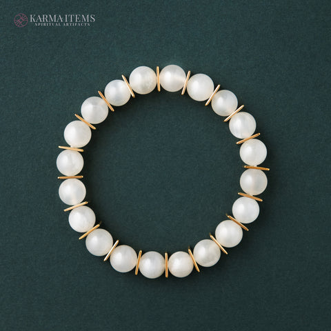The Moonstone and Hematite Cooling Bracelet