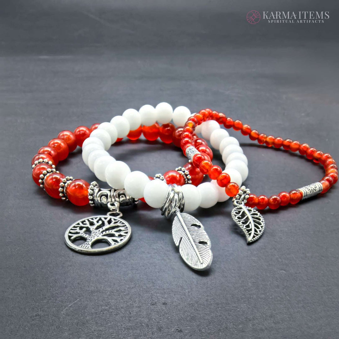 Ice and Fire Energy Balancing Bracelet Set