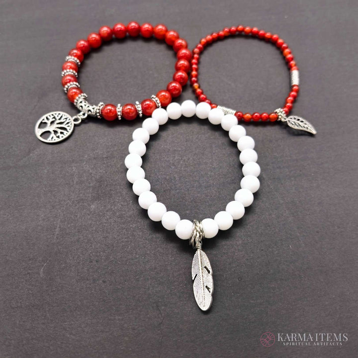 Ice and Fire Energy Balancing Bracelet Set
