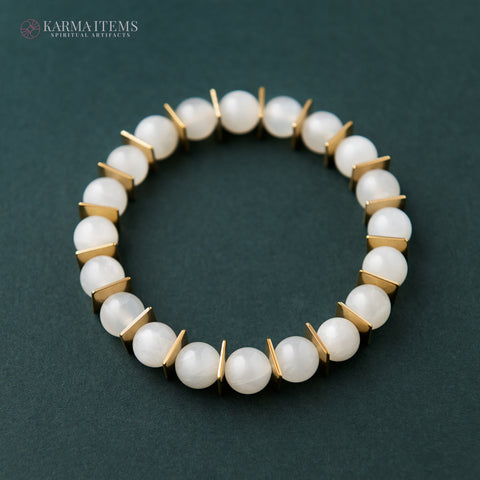 The Moonstone and Hematite Cooling Bracelet