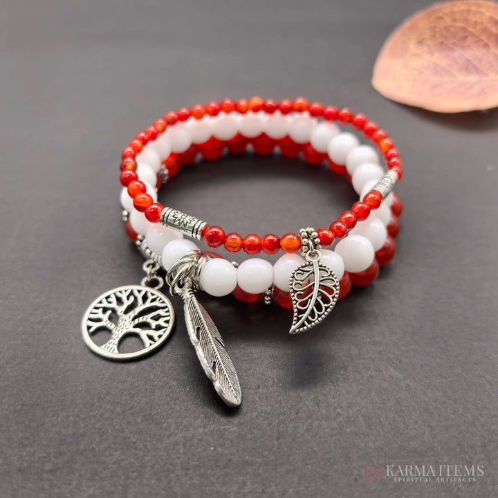 Ice and Fire Energy Balancing Bracelet Set