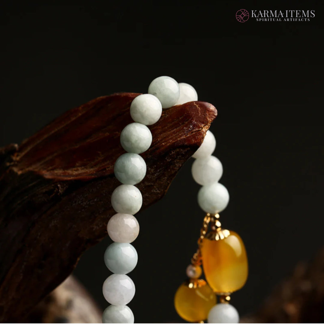 White Jade Longevity Bracelet