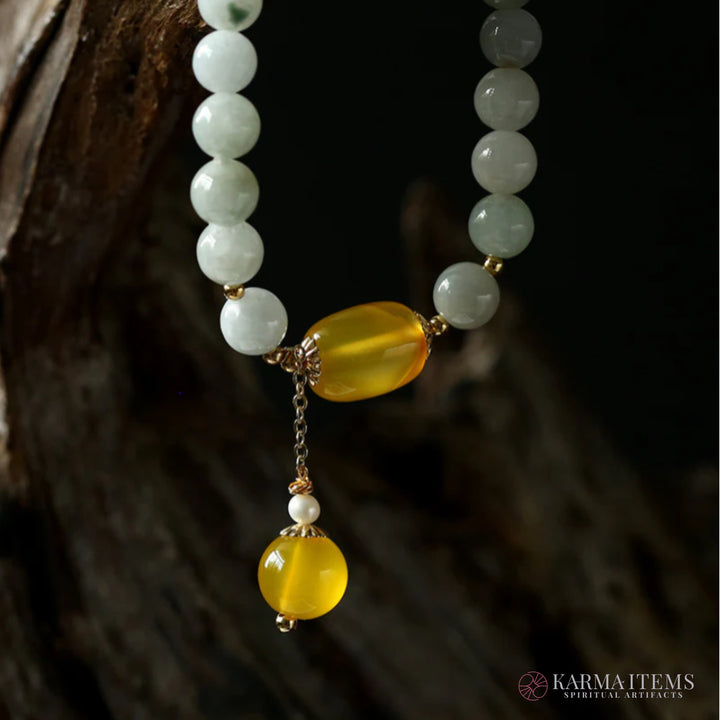 White Jade Longevity Bracelet