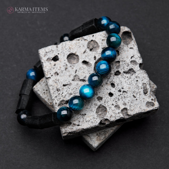 Blue Tiger’s Eye Aura Protection Bracelet