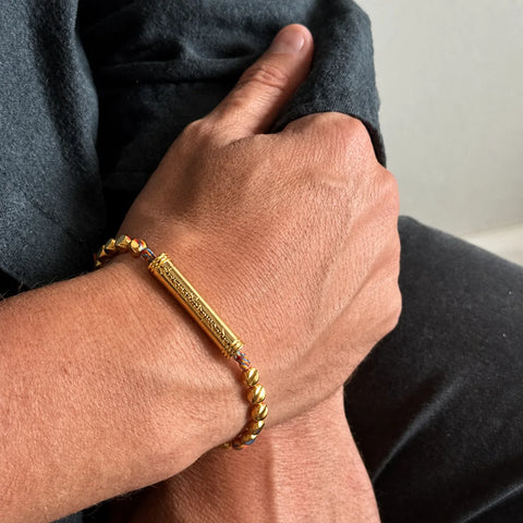 Tibetan Bracelet of Fortune: Reborn worn on a wrist