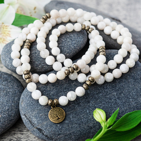 Moonstone Mala of Serenity