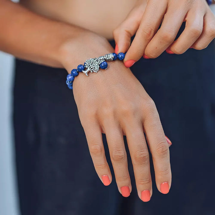 Lapis Lazuli Tree of Life Bracelet