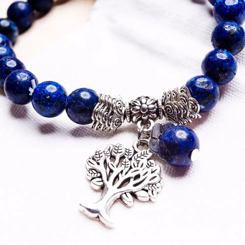 4 Mukhi Rudraksha and Lapis Lazuli Bracelet for Throat Chakra to Enhances  self-confidence and self-worth to fearlessly communicate efficiently -  Engineered to Heal²